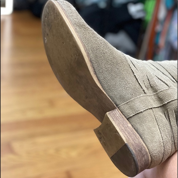 Ladies Matisse Leather ankle boots in gray suede - Picture 6 of 7